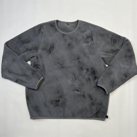 Lululemon Sweatshirt Mens Extra Large Gray Fleece Tie Dye Pullover Crewneck Soft - Picture 2 of 8